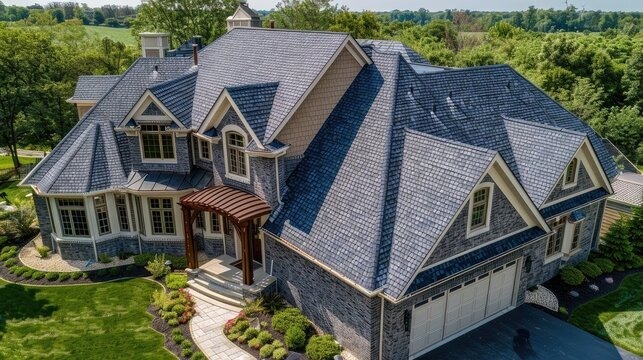 Drone view of hail inspection and roof restore